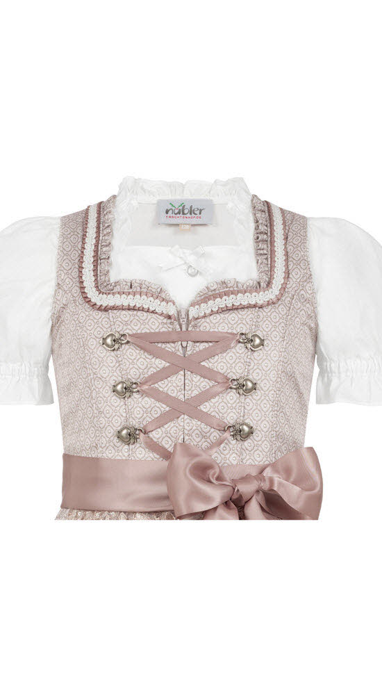 Kinderdirndl Stella in Taupe, 3-teiliges Set