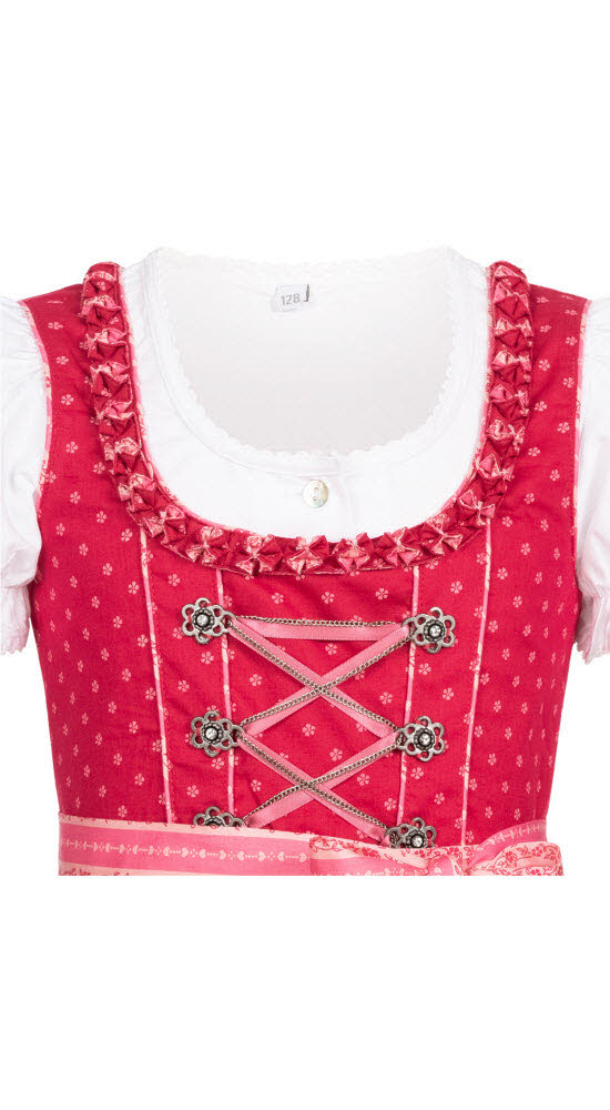 Kinderdirndl Diana in Beere, 3-teiliges Set