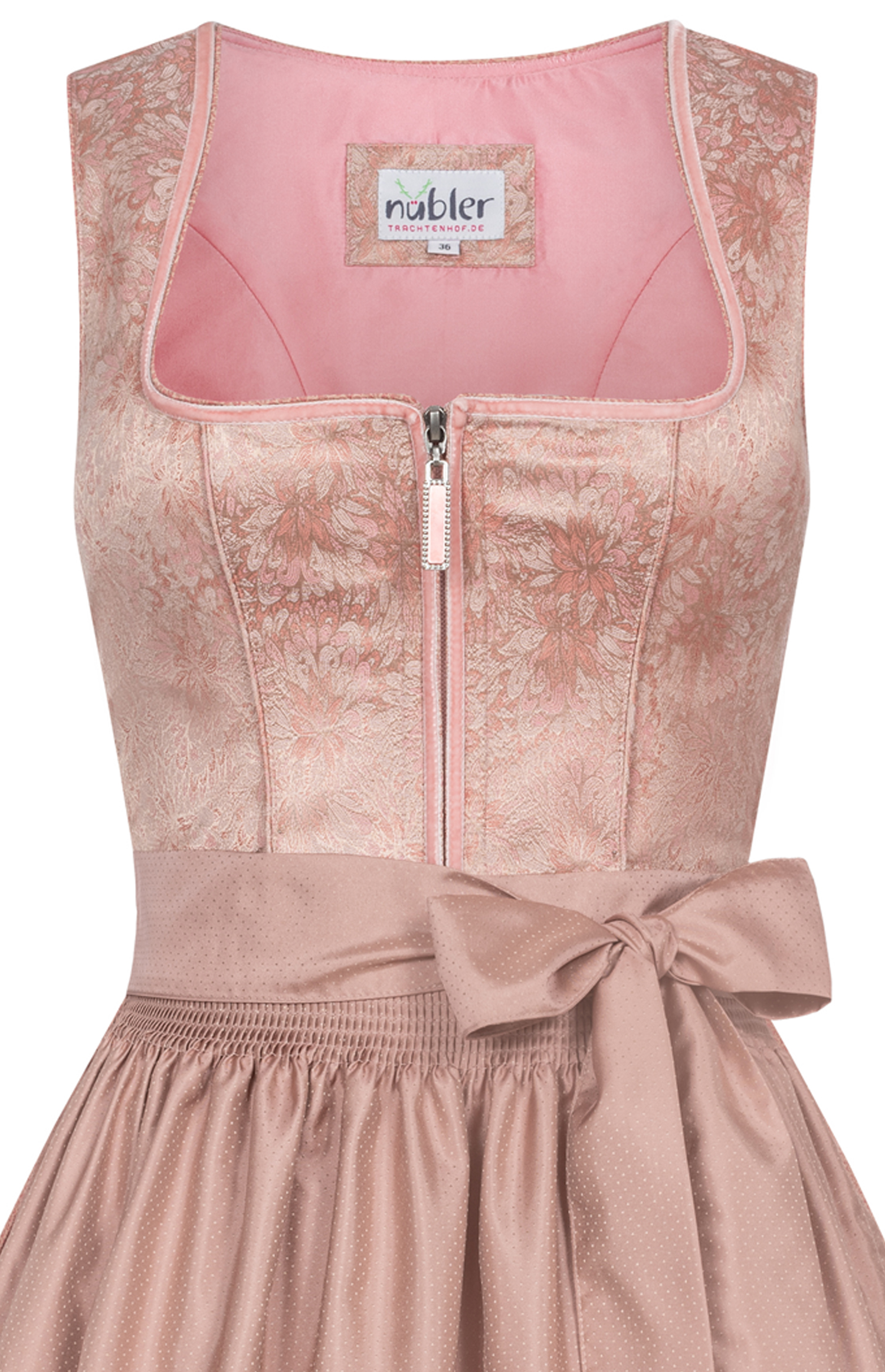 Midi Dirndl Gepa in Apricot von Nübler
