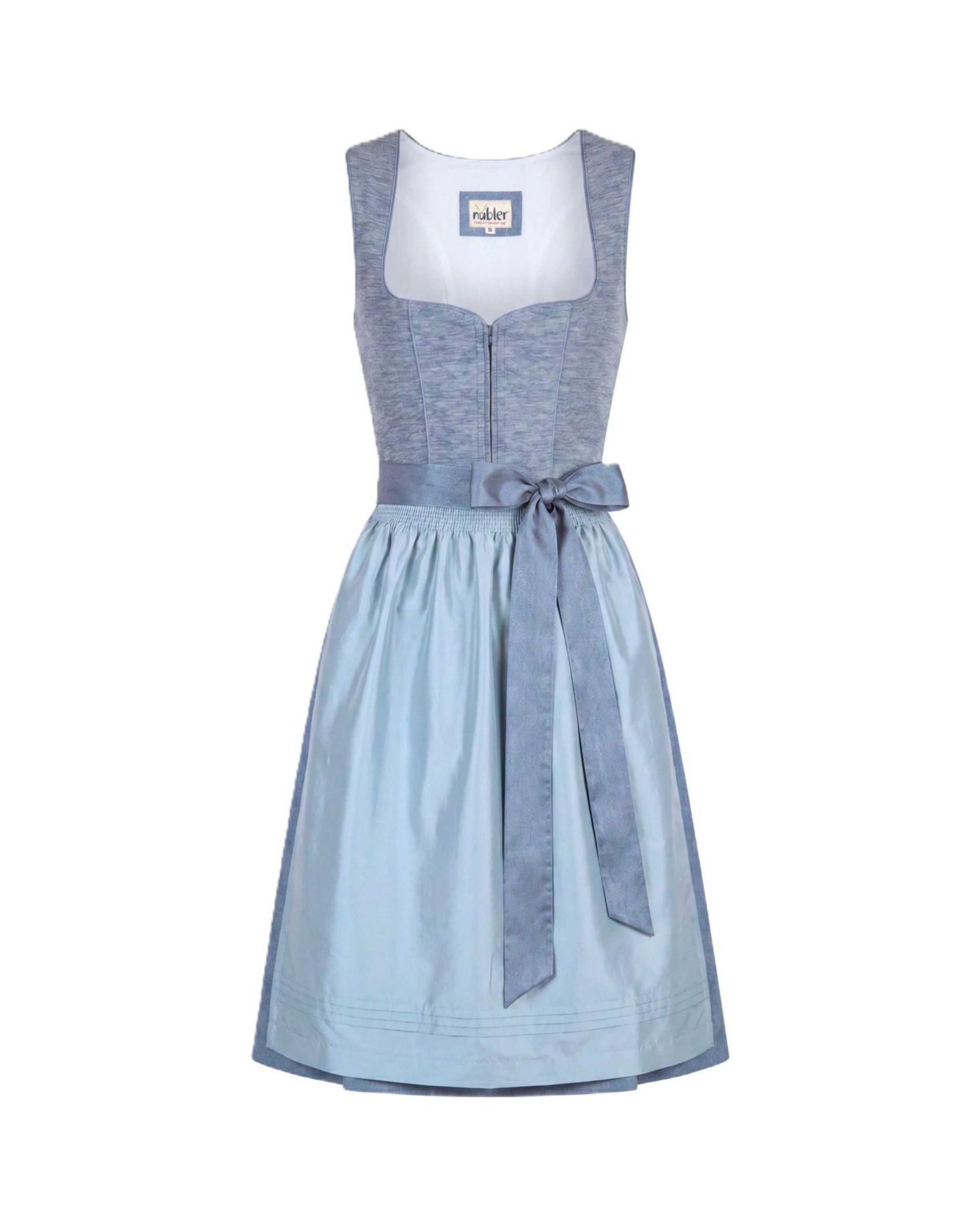 Midi Dirndl Kira in Rauchblau